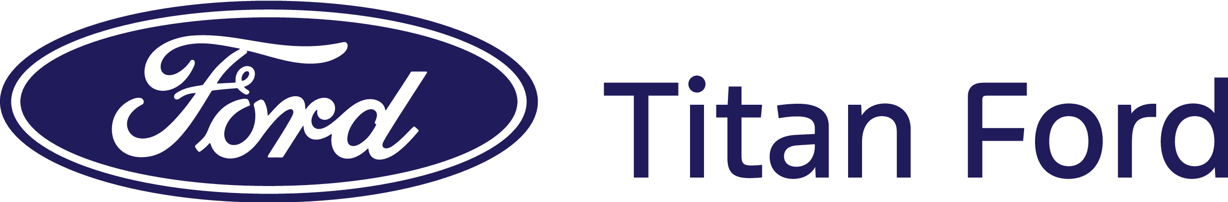 Titan Ford Oval Corporate Logos_Blue Script Horizontal